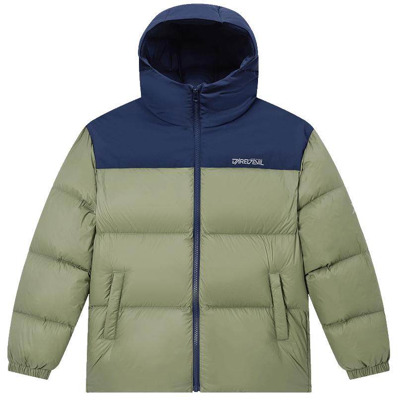 特步童装儿童连帽羽绒服男童2025冬季新款三防加厚保暖外套面包服