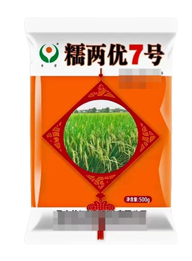 长粒型糯谷水稻种子晚稻糯两优7号国标三级米产量高耐热性强1斤装