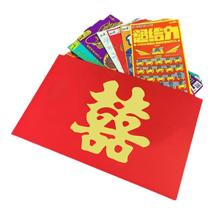 可放彩票刮刮乐超大号结婚红包袋万元3万送闺蜜朋友新婚礼物喜字