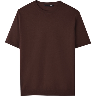 海澜之家圆领纯色休闲风针织衫男