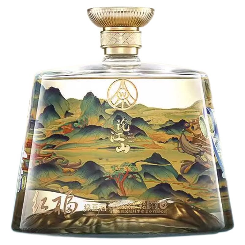 五粮酒液仙林生态红福论江山文创礼盒52度优级酒1.8L绿豆酒送礼