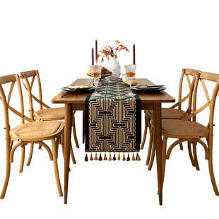 YL茶几桌旗轻奢高端高级感棉麻北欧现代茶桌电视柜美式复古茶席布