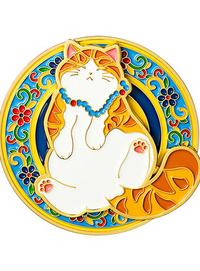 【1件7折】三尺鲤故宫文创盒盒美美转转冰箱贴博物文创磁性贴可动磁力贴宫猫磁贴国风新年礼物旗舰店