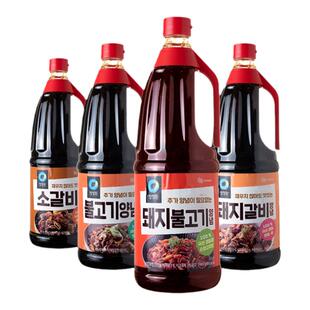 韩国进口清净园名家烤肉酱猪肉排牛肉排酱韩式2kg大瓶餐饮腌肉酱