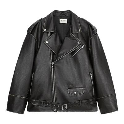 【THROW系列】SLY 春季新品机车风皮质夹克外套030IS030-0051