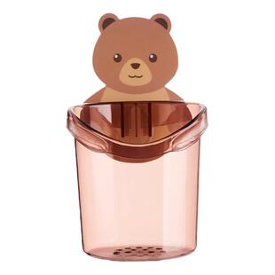 牙刷架子置物架卫生间梳子收纳筒放牙膏的杯子杯杯架牙杯免打孔