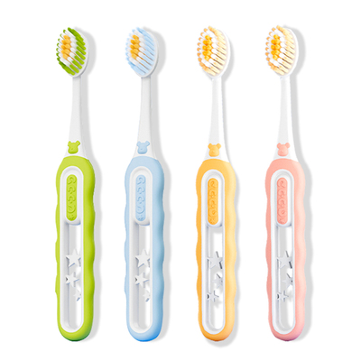 三重植毛山型凸面软毛牙刷3-12岁