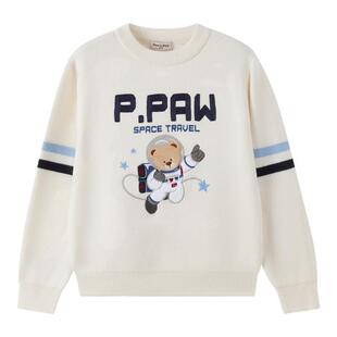 【抗静电】PawinPaw卡通小熊童装25年冬季新款男童圆领毛衣宽松