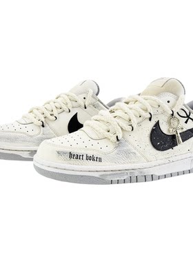 【定制球鞋】Nike BigLow法老之眼美式复古腐蚀做旧低帮 板鞋男款