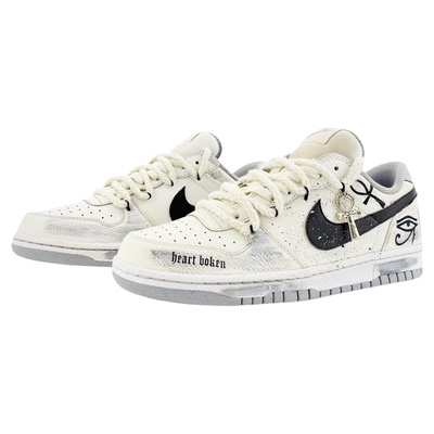 【定制球鞋】Nike BigLow法老之眼美式复古腐蚀做旧低帮 板鞋男款