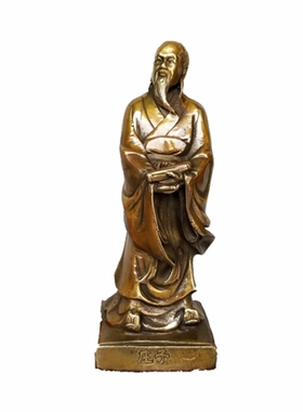 黄铜老子孔子孟子庄子墨子铜像