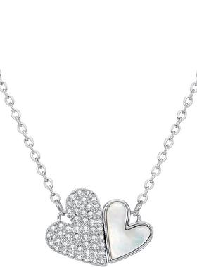 JAY吸磁爱心项链贝壳吊坠