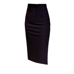 两侧开叉半身裙一步裙女春夏季中长款高腰弹力大码显瘦性感包臀裙