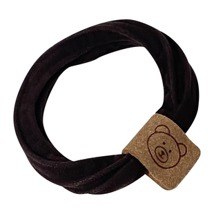 高弹力小熊皮筋耐用扎头头绳女高级感2022新款无接缝发绳简约皮套