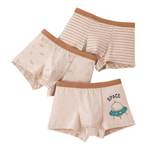 顶呱呱儿童男童内裤纯棉裆精梳棉男孩短裤平角裤学生A类