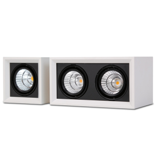 西顿照明LED格栅灯CES811F-M斗胆灯7W明装射灯双头CES812F-M F-L