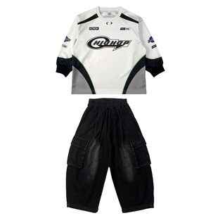 哈尼酷嘻哈童装潮牌街舞服装男童酷帅美式hiphop街舞儿童潮服套装