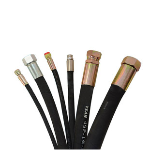 高压液压油管总成钢丝编织橡胶软管耐高压高温软管输油管加工定做