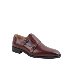 男士商务休闲Monk英伦复古正装孟克皮鞋男透气搭扣僧侣男鞋大码