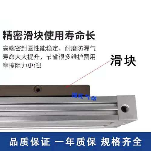 SMC机械式无杆气缸MY3B/MY3A16/20/25/32G-100A200/300-500L-M9BW