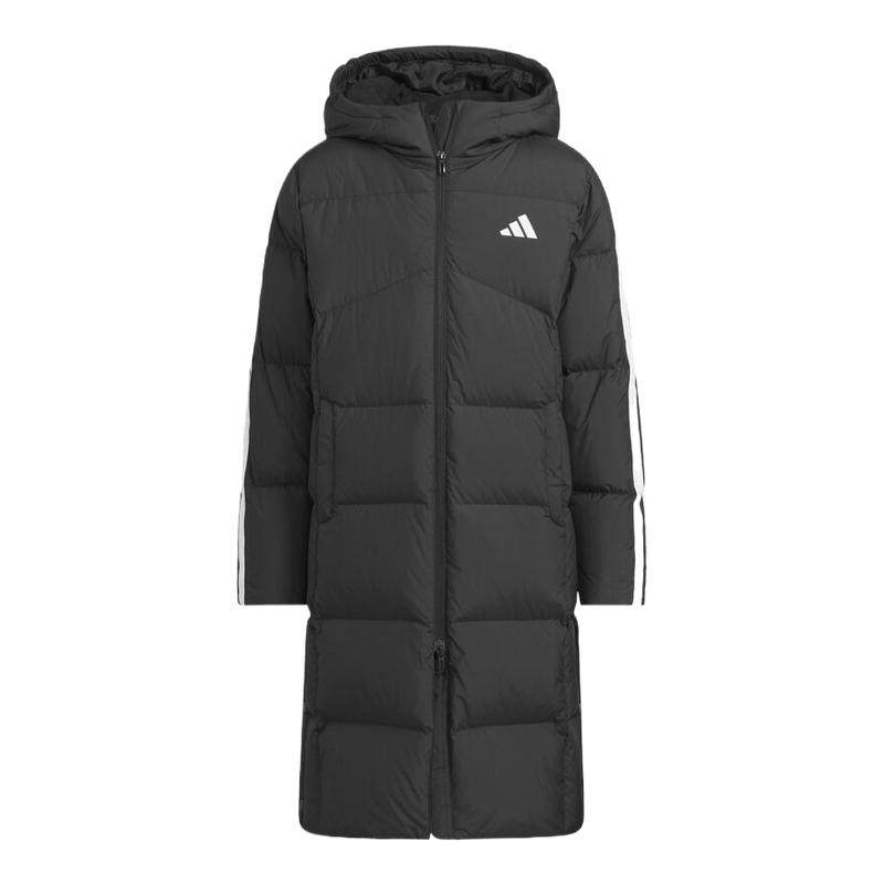adidas阿迪达斯男大童运动训练保暖连帽长款羽绒服外套KB5095