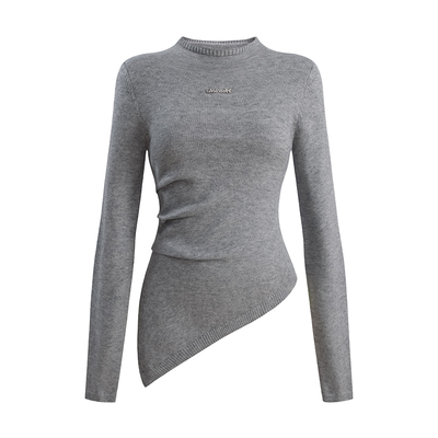 UNIFREE不规则下摆毛针织衫