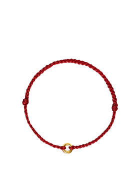 【999足金/黄金】简约小红绳手链