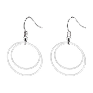 小众原创设计s925纯银双层耳饰品