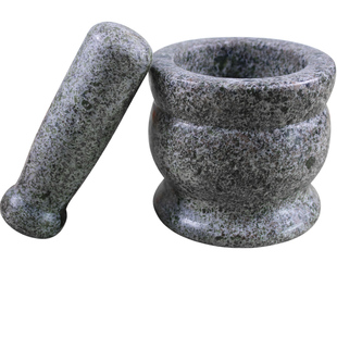 石头蒜臼子天然石臼家用捣蒜器捣药罐研磨蒜泥捣碎剥蒜压蒜器夹蒜