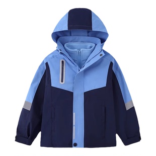 江西南昌市统一校服冬季学生服装三合一冲锋衣小学生初中生俩件套