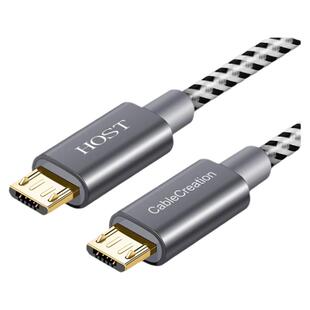 安卓手机otg双头microusb公对公数据线蓝牙耳机供充电相机传输对拷线适用于华为荣耀oppo小米vivo手机互充线