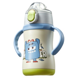 babycare儿童保温杯宝宝学饮杯便携学生316不锈钢长效保温吸管杯