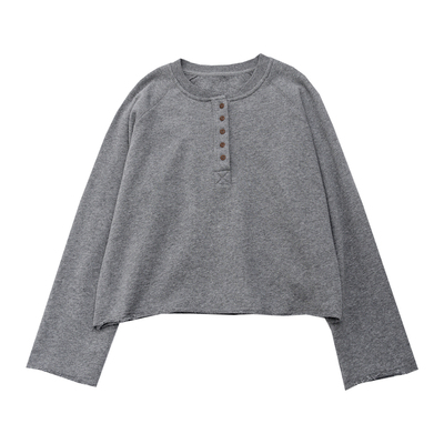 加厚加绒POLO款套头卫衣