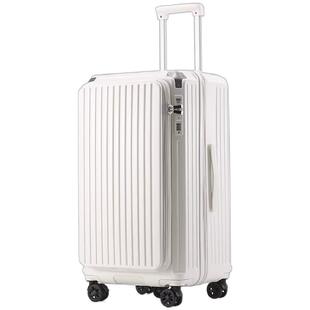 花花公子侧开盖新款行李箱女大容量加厚拉杆箱结实耐用密码旅行箱