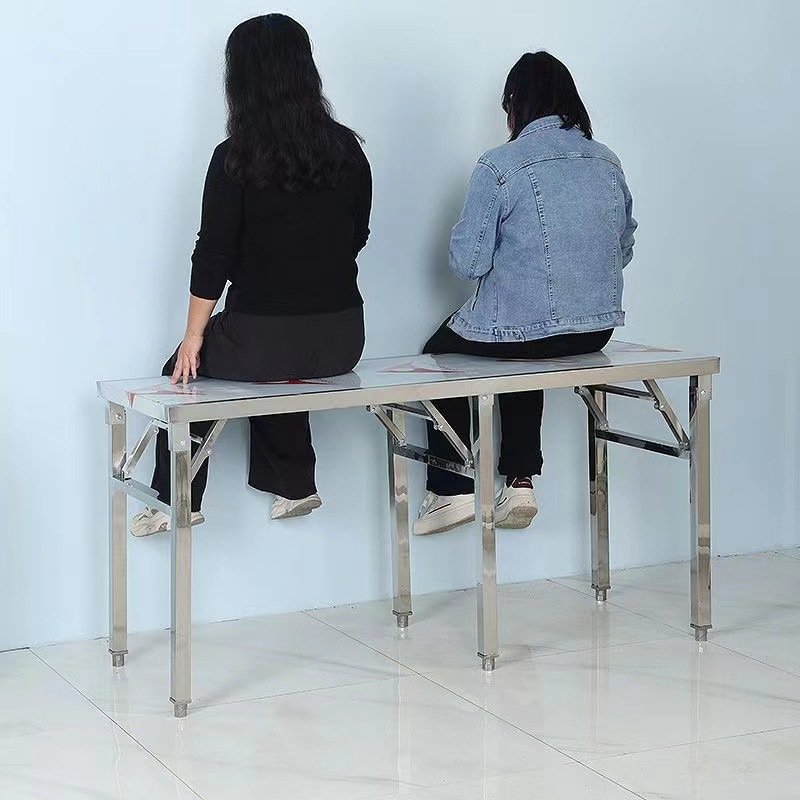 不锈钢折叠桌夜市摆地摊桌面折叠桌桌户外摆摊操作台加厚车载