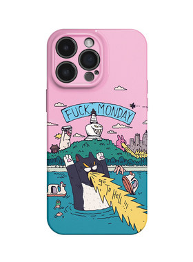 毁灭吧~个性破坏小猫适用iPhone16promax手机壳华为mate60小米15上班opporeno13苹果14独特vivox200一加ace5