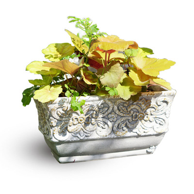 水泥北欧透气花盆长方形