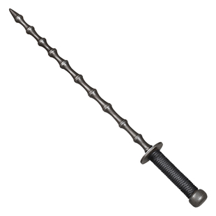 仿古一体竹节钢鞭双锏 实心鞭锏兵器武术实战防身 送背袋架子教程