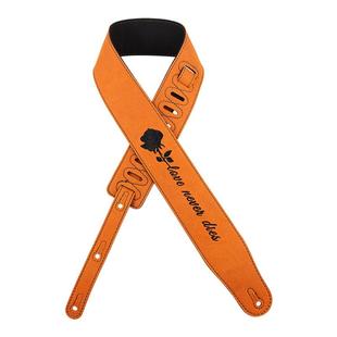 双面刺绣皮质款电吉他贝斯民谣木吉他背带肩带男女生配琴头背带扣