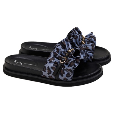 fed休闲一字拖夏季新款女鞋软底凉拖时尚褶皱拖鞋女S0421-YAB076