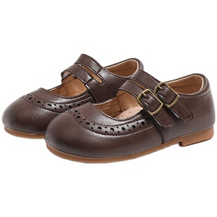 韩国女童皮鞋春秋新款儿童公主鞋复古休闲中小女孩童鞋软底宝宝鞋