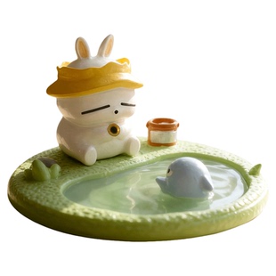 可爱流氓兔手机支架摆件办公室桌面装饰品治愈系解压情绪稳定神器