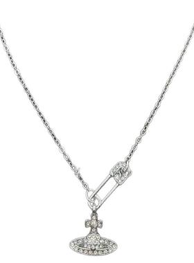 西太后项链女夏季轻奢气质百搭时尚个性锁骨链土星星球别针吊坠