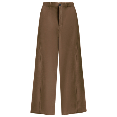 COCOBELLA灯芯绒拼接阔腿裤