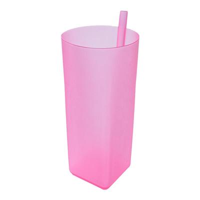 儿童塑料简约耐高温带吸管杯子