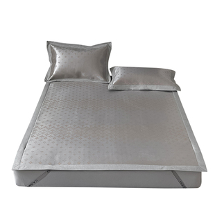 罗兰家纺夏季A类凉感冰丝凉席套件可水洗家用空调席学生宿舍软席