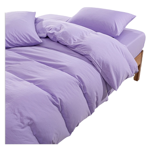 A类母婴级全棉60支水洗棉四件套纯棉纯色被套床单床笠床品定制