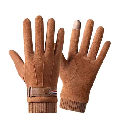 骑行手套男士加绒冬季加厚保暖