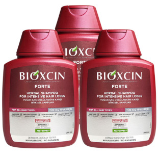 3瓶土耳其bioxcin洗发水洗发露柏科生八倍防控油蓬松强韧发根