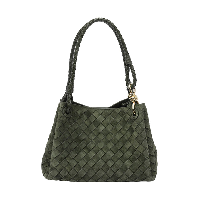 BOTTEGA VENETA 女士 BV中号parachute 绿手包 26秋冬 意大利代购